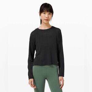 Lululemon Train to Be Long Sleeve – Black (Size 6)